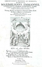 1662 Max Emanuel Einblattdruck