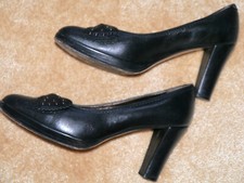 Italienische Damen Pumps High Heels Jil Rocco Schwarz mit Zierschleife Gr. EUR 3