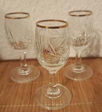 Likörgläser 3er set goldrand - 3er,