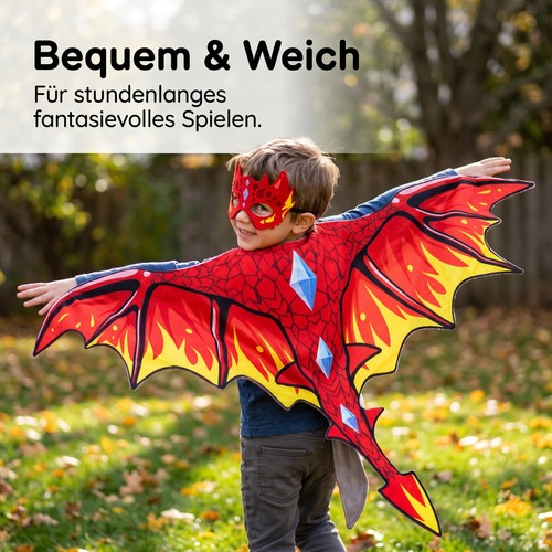 Kinderkostüm drachen set - kinderkostüm,