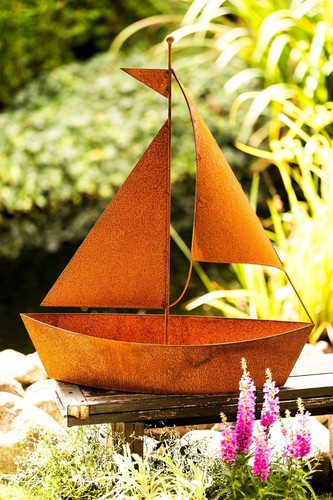 Edelrost schiff zum bepflanzen - schiff,