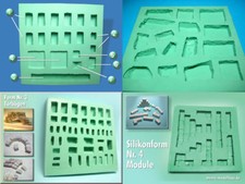 4 Silikonformen im Set