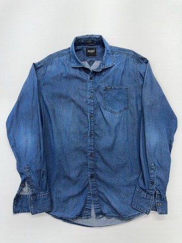 Guess herren blau jeanshemd - herren,