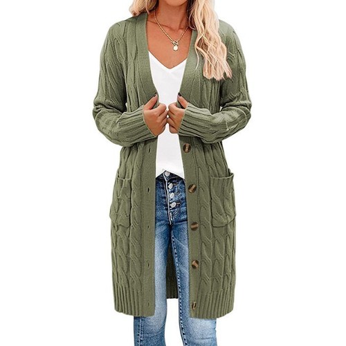 Damen langarm strickjacke - langarm,