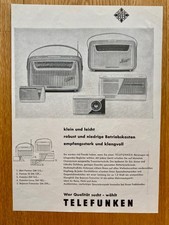 Telefunken Radio Partner Reisesuper Famulus 1960 Vintage Ad Werbung Reklame