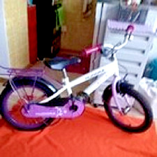  Kinderfahrrad Weiß Lila Schwarz  