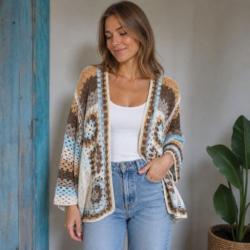 Strickjacke oversize offen - oversize,