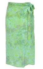 3/4 Wickelrock, Bali Sarong Strandrock, Sommerrock - grün