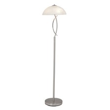 Stehlampe, 137 cm Höhe, Ø 32 cm, 2 x E14, max. 40 W, Glas/Metall