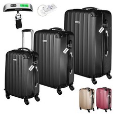 Kofferset mit Kofferwaage Set 3-teilig Reisekoffer Trolley Hartschalenkoffer