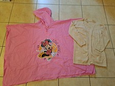 ?? Strickweste Gr. 122 Dopodopo beige + Regenponcho pink Minnie Mouse ??