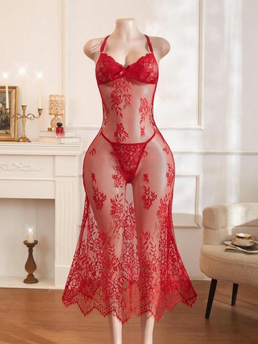 Seductive backless nightdress - backless,