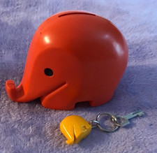 D r u m b o  - Spardose,   XXL,   1971,   orange,   extrem   rar,   neuwertig  !