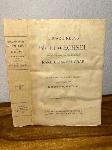 Eduard reuss briefwechsel mit - eduard, reuss'