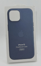 Apple iPhone 15 Feingewebe Case Hülle MagSafe MT3G3ZM/A Blau Pacific Blue