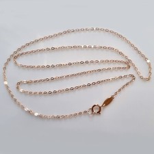 9ct rose Gold diamond cut hammered trace chain 45cm 18". Made Italy. Gorgeous.