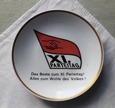 DDR Ehrengeschenk Ehrenteller XI. Parteitag der SED