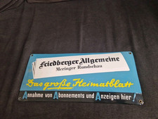 Originales altes Emaille Schild Zeitung Werbung Reklame Schild Rarität 