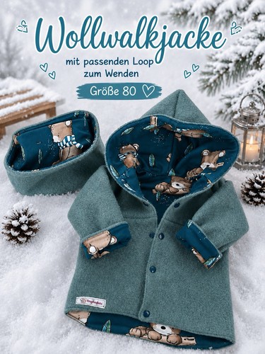 Wollwalk jacke mit - jacke, gr