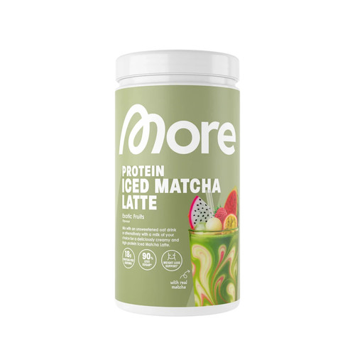 More protein iced matcha latte - more,