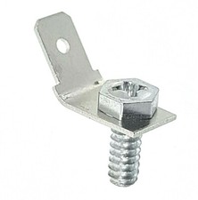 25x M4 Masse Stecker 6,3 Kabelschuhe Crimp Flachstecker Anschluß blank Ø 4,2mm