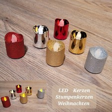 Kerzen LED  Glitzer oder Glanz