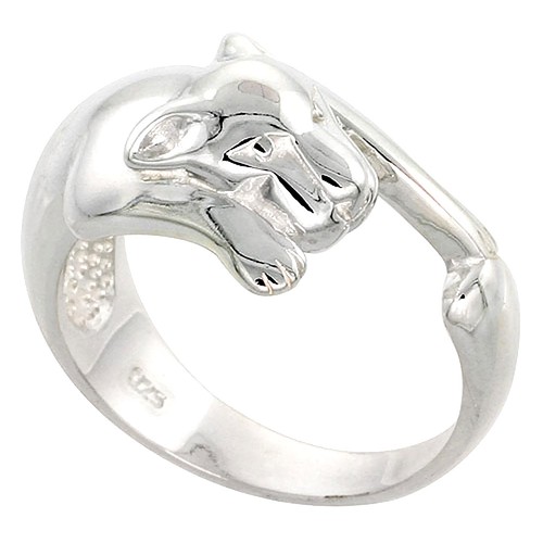 Sterling silber panther ring - sterling,