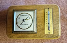 VOGEL Verlag Wetterstation Holz analog Thermometer Barometer