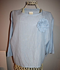 Italy Bluse mit großer Blume