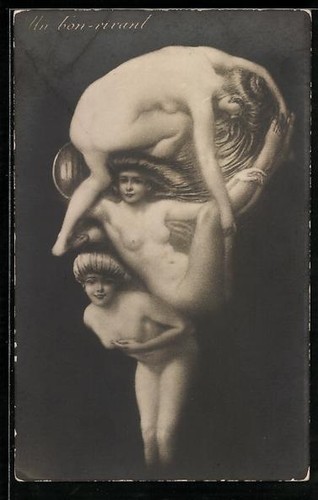 Metamorphose drei nackte - ak,