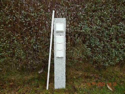 Gartensteckdose granit stele - gartensteckdose,