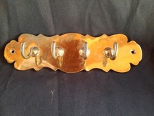 Alter Messing Wandhaken Hakenleiste Schlüsselboard vintage Nostalgie 125