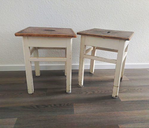 50er jahre retro holz - jahre, holz-hocker