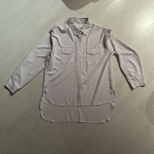 Bluse Oversized Damen Weiß Langarm Neu Hemd L