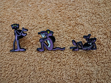 New! 3pc PINK PANTHER PIN SET