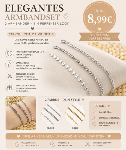 Armband set armkette edelstahl - armkette,