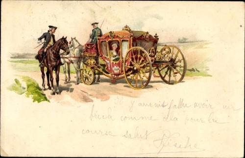 Litho historische kutsche - litho,