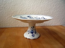 Tortenplatte mit Fuß, Zwiebelmuster, Kuchen Tazza, Obstplatte, Sockel Platte