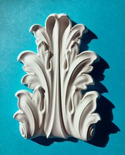 Gips Stuck Element "Gras" Ornament Relief Stuckdekor Verzierung