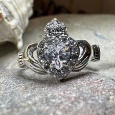 Claddagh Promise Ring Irish Ireland Verlobung Damen Keltenring 925