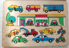 Kinder Steckpuzzle Fahrzeuge Holzspielzeug Kleinkinder Holzpuzzle 13 Teile