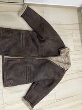 Lammfelljacke Mantel echtes Leder Naturgewachsen Gr.L. Unisex