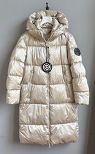 Mantel Jacke Parka Steppmantel Kapuze Damen Gr. M L 38 40 Champagner Beige