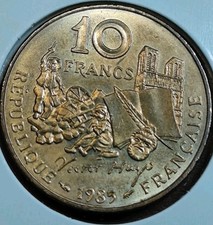 Frankreich 10 Francs 1985 Victor Hugo Tranche B in Stempelglanz#26/107