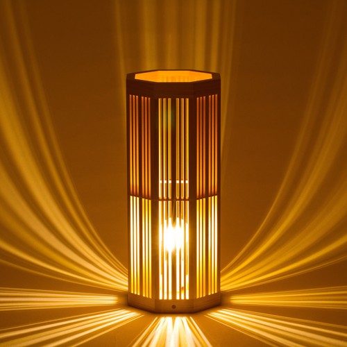 Japanische kumiko holzlampe - kumiko,