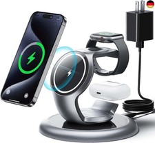 EXW 3 in 1 Mag-Safe Ladestation Kompatibel mit iPhone 16/15/14/13/12