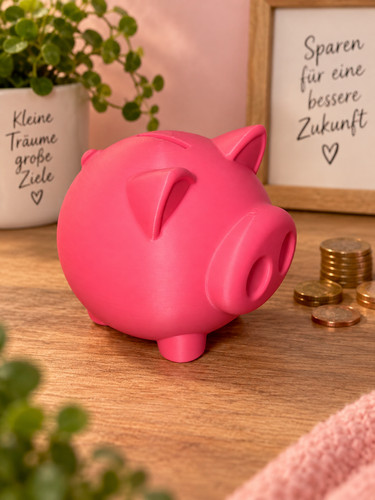 Druck sparschwein pink - sparschwein, |