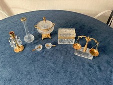 Kristallglas-Set vergoldet