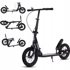 Roller mit großen aufblasbaren Rädern 30cm Handbremse für Kinder und Erwachsene