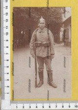 Bayern WW1 FotoAK Straubing Biergarten Soldat Pickelhaube Gewehr Feldpost 1915